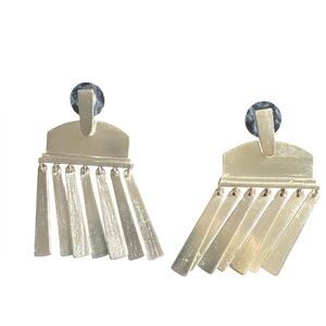 Kendra Scott Layne Rhodium Silver Fringe Large Drop Earrings, nwot
